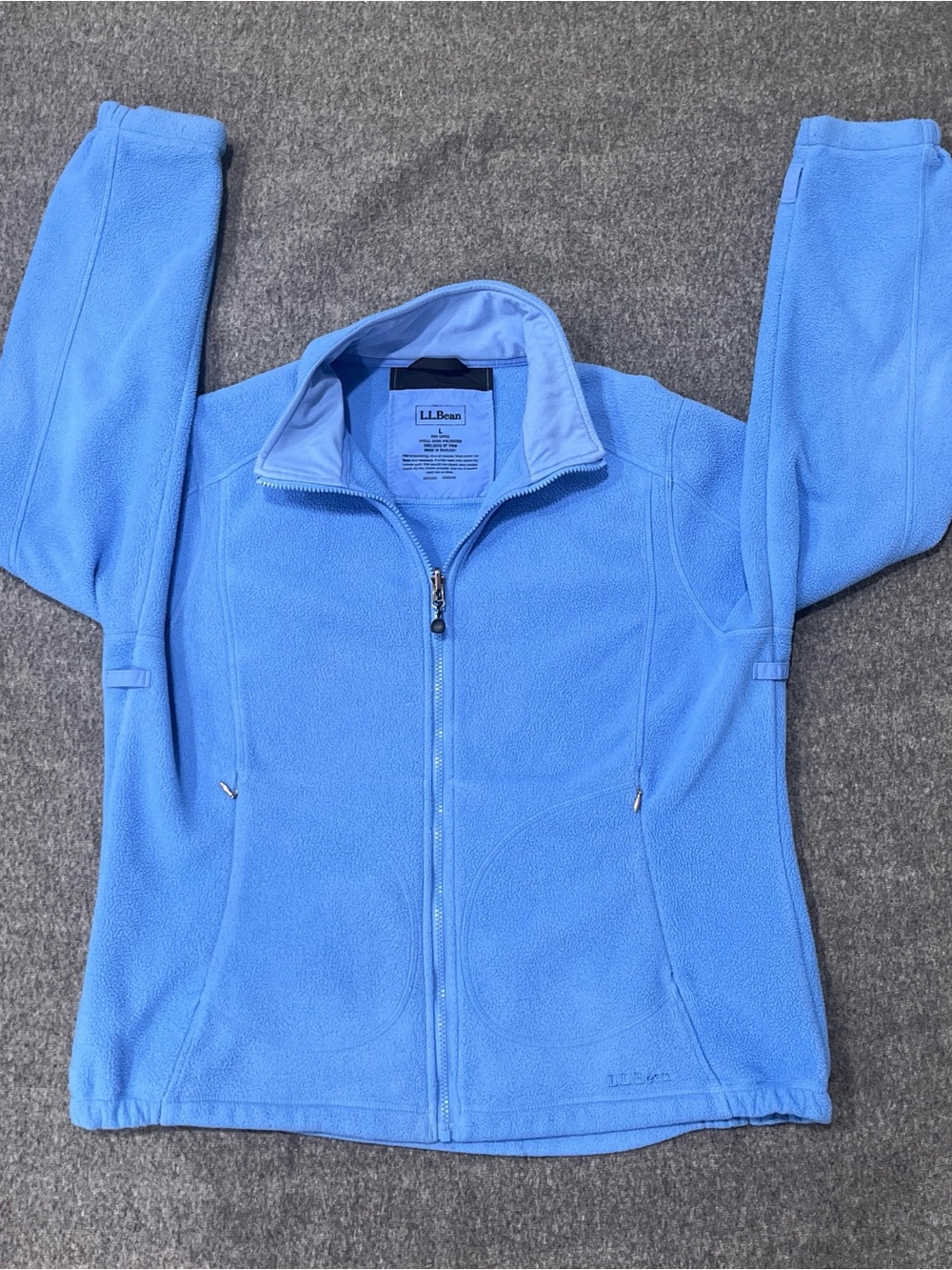 L.L. Bean Sky Blue Full-Zip Fleece Jacket